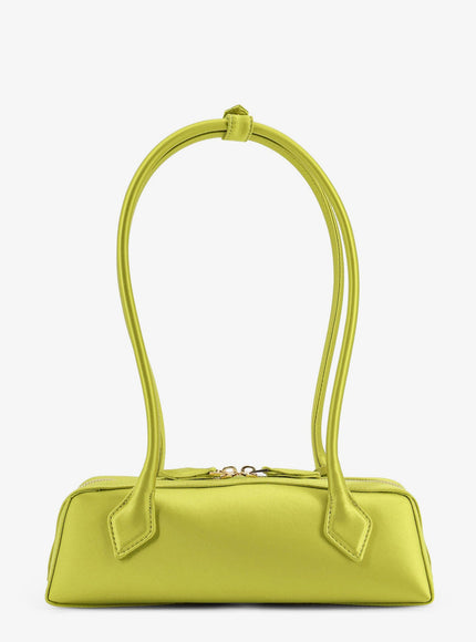 Alaia Le Teckel Satin Shoulder Bag With Front Logo