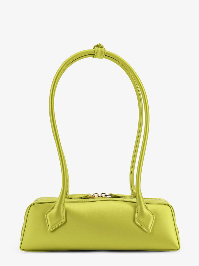 Alaia Le Teckel Satin Shoulder Bag With Front Logo