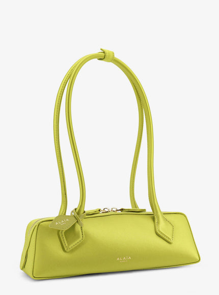 Alaia Le Teckel Satin Shoulder Bag With Front Logo