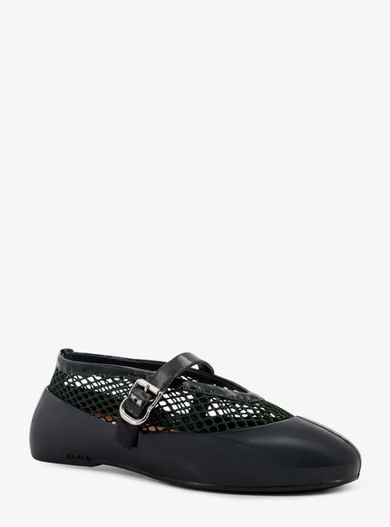 Alaia Rubber Flat Mesh Ballerinas