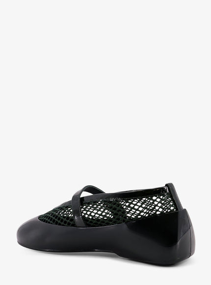 Alaia Rubber Flat Mesh Ballerinas