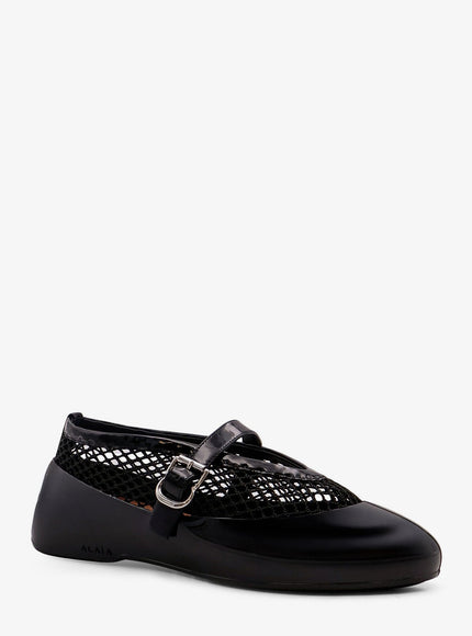 Alaia Rubber Flat Mesh Ballerinas