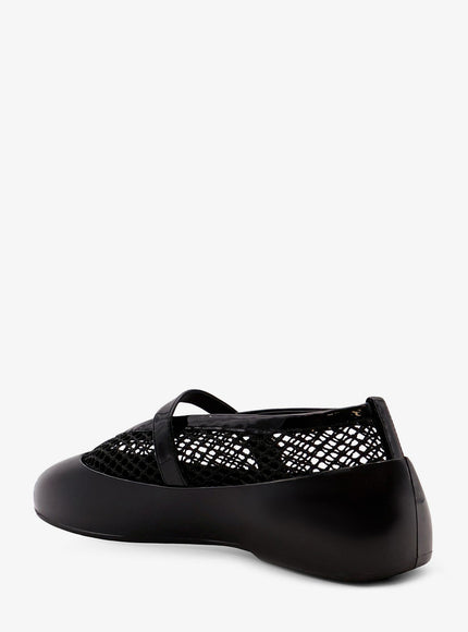 Alaia Rubber Flat Mesh Ballerinas