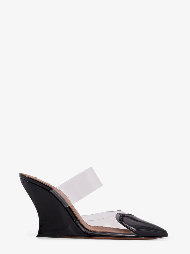 Alaia Le Coeur Patent Leather Mule Noir