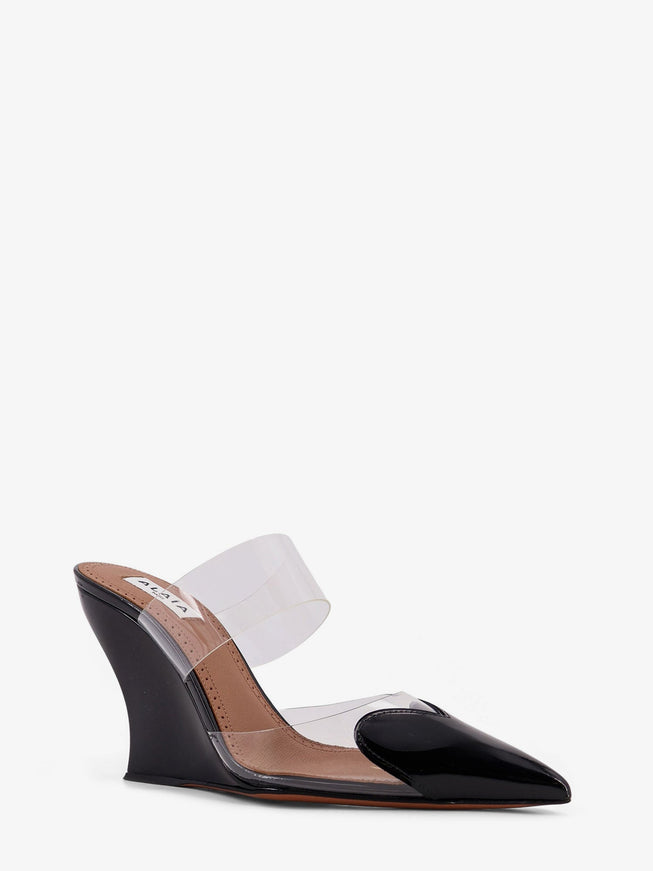 Alaia Le Coeur Patent Leather Mule