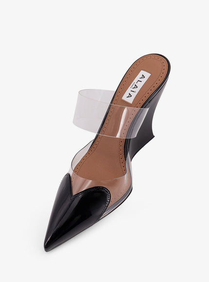 Alaia Le Coeur Patent Leather Mule