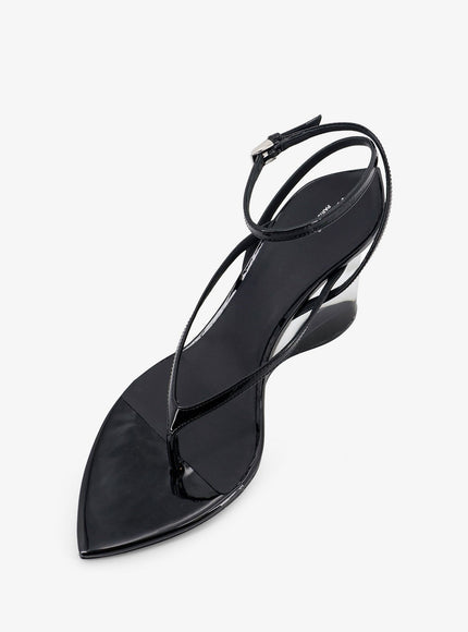 Alaia Leather Sandals With Plexiglass Heels
