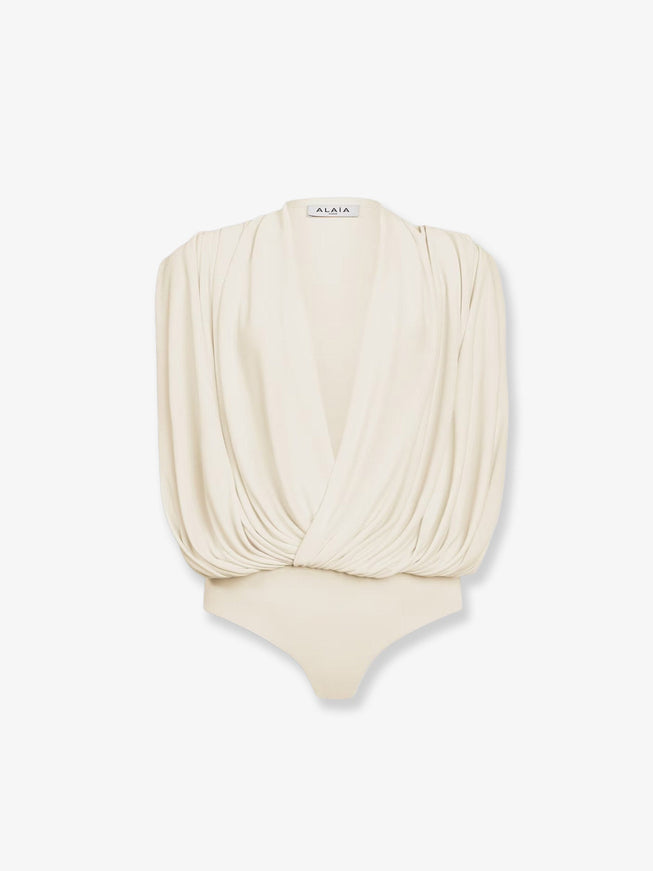 Alaia Hooded Body Viscose Top 36 Panna Cotta