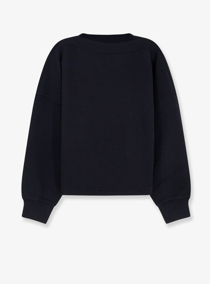Alaia Boatneck Cotton Sweatshirt Noir