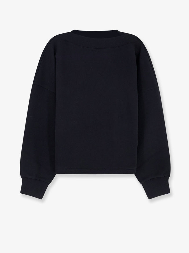 Alaia Boatneck Cotton Sweatshirt Noir