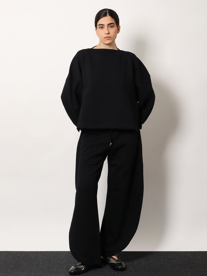 Alaia Boatneck Cotton Sweatshirt