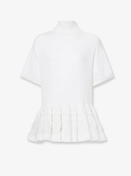 Alaia Peplum Virgin Wool Sweater