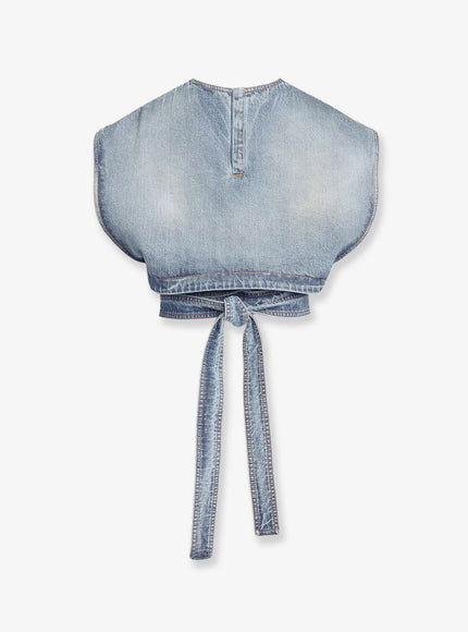 Alaia Belted Denim Top