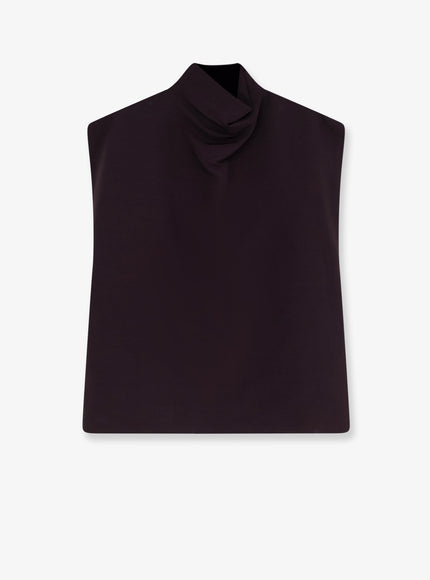 Alaia Paper And Viscose Top Aubergine