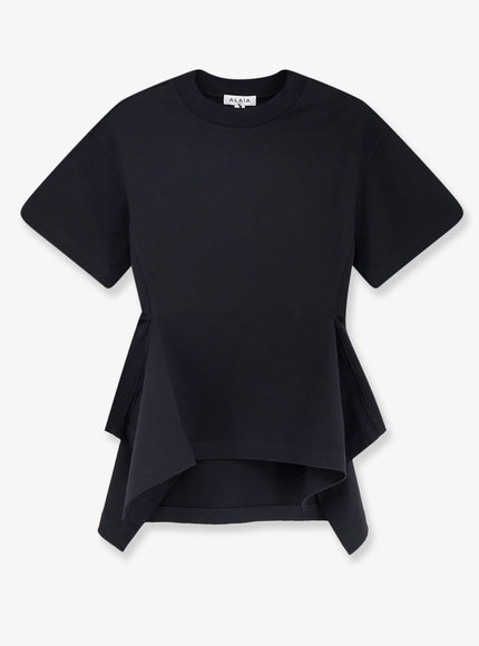 Alaia Paneled Cotton T-Shirt Noir