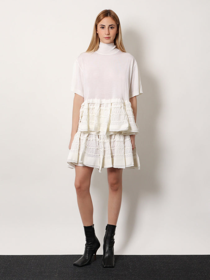 Alaia Ruffle Virgin Wool Skirt
