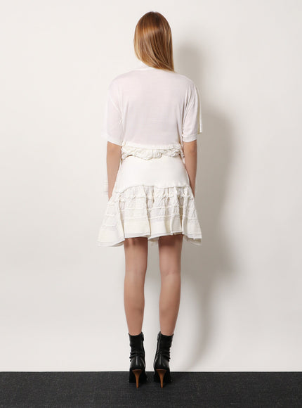 Alaia Ruffle Virgin Wool Skirt