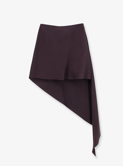 Alaia Asymmetric Paper And Viscose Skirt