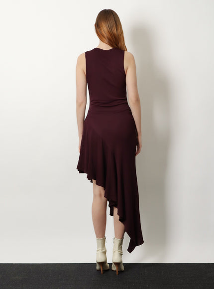 Alaia Long Asymmetrical Viscose Dress