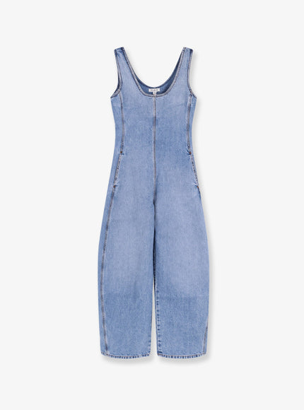 Alaia Round Denim Jumpsuit Cloudy Blue