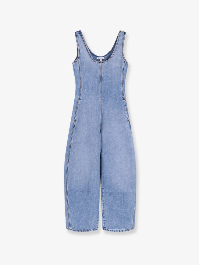 Alaia Round Denim Jumpsuit Cloudy Blue