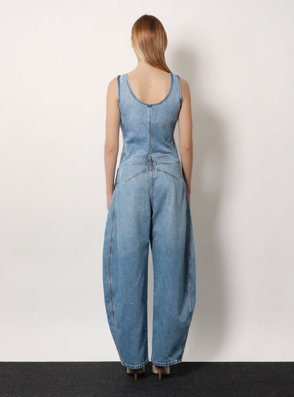 Alaia Round Denim Jumpsuit