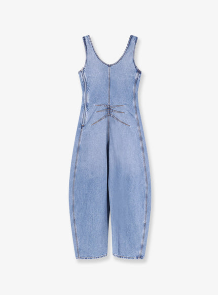 Alaia Round Denim Jumpsuit