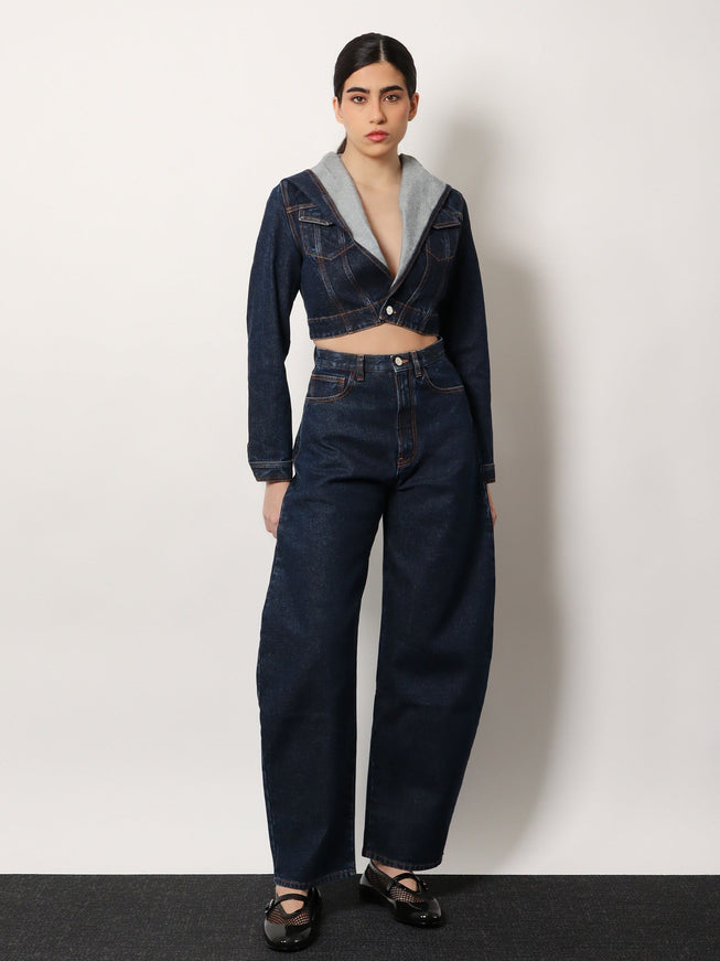 Alaia Hooded Denim Jacket