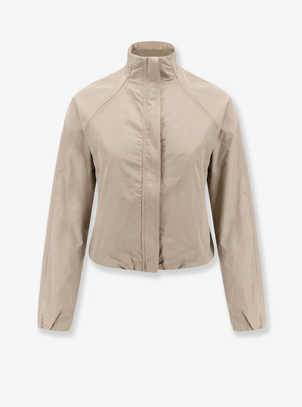 Alaia Windbreaker Nylon And Silk Jacket 34 Sable