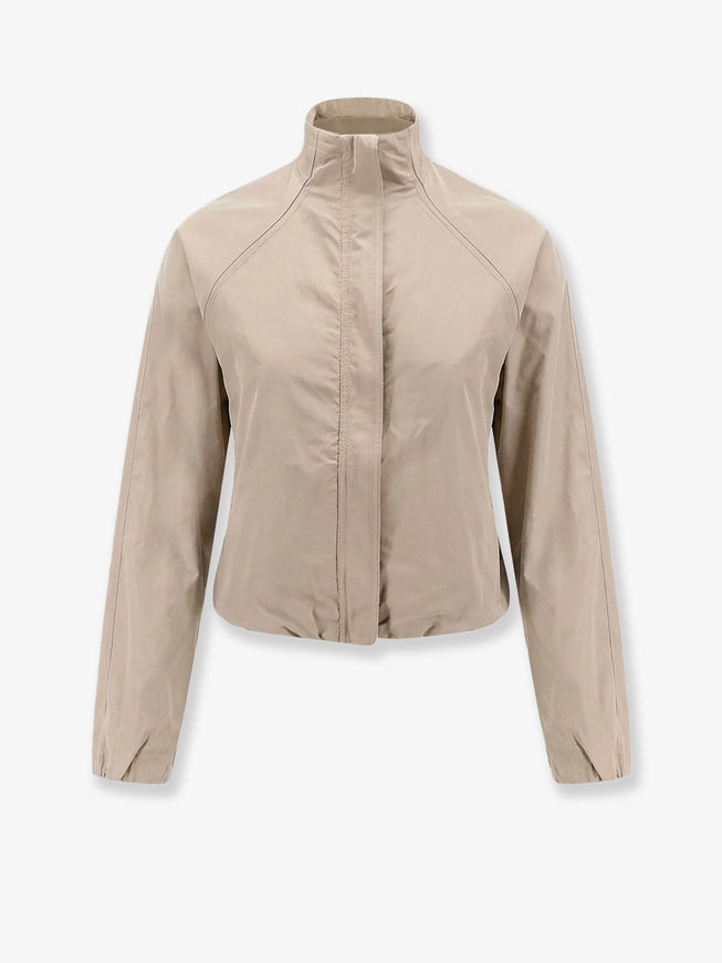 Alaia Windbreaker Nylon And Silk Jacket 34 Sable