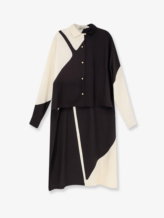 Alberta Ferretti Printed Viscose Shirt Nero