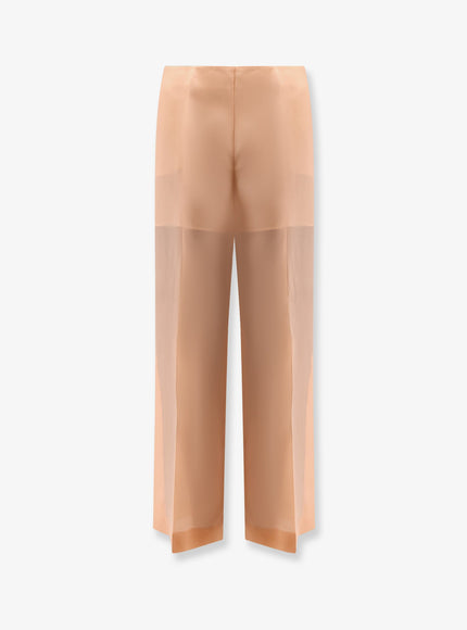 Alberta Ferretti Silk Trousers Rosa