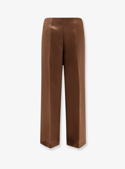 Alberta Ferretti Silk Trousers Marrone
