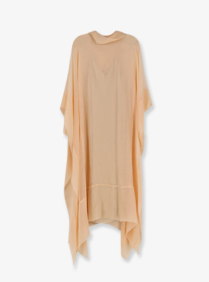 Alberta Ferretti Chiffon Dress Beige