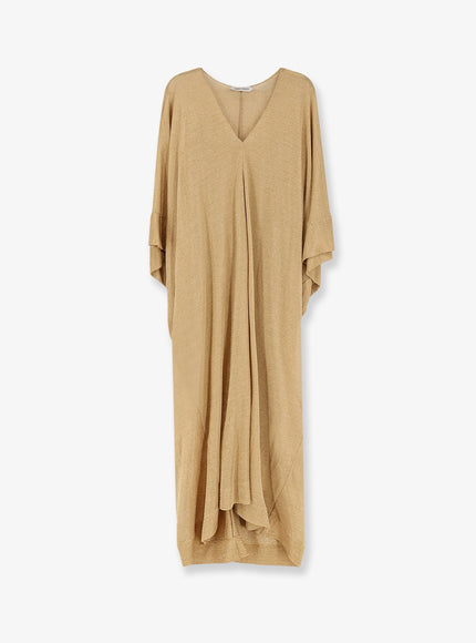 Alberta Ferretti Viscose Long Dress Oro