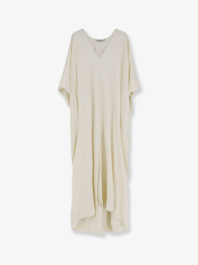 Alberta Ferretti Viscose Long Dress S Avorio