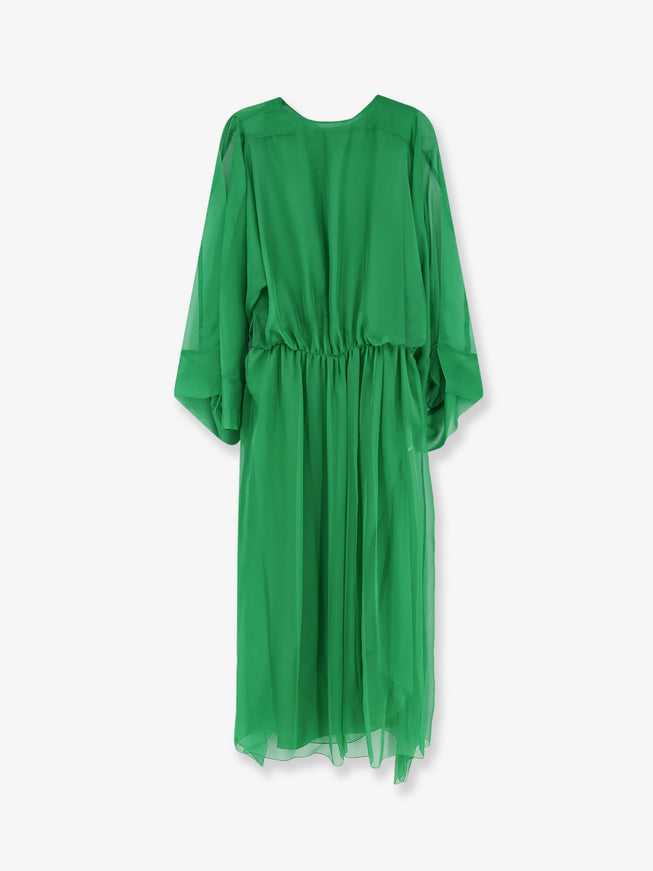 Alberta Ferretti Silk Long Dress  Ellie Belle