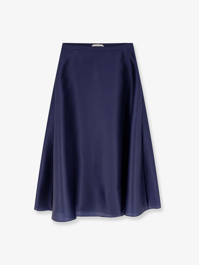 Alberta Ferretti Silk Skirt Blu