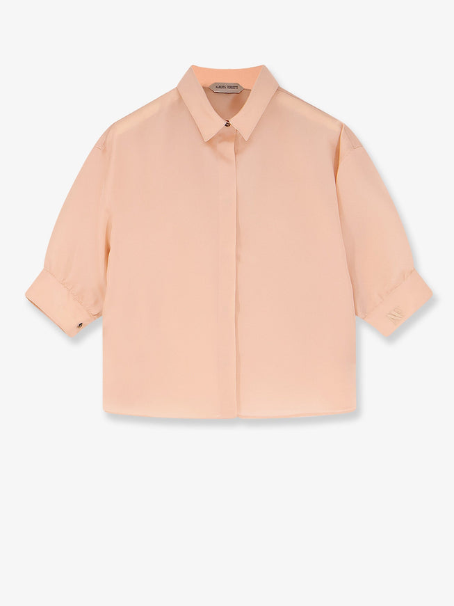 Alberta Ferretti Silk Shirt Beige