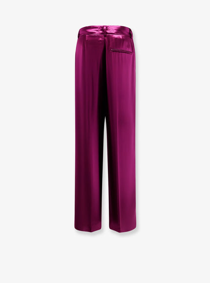 Alberta Ferretti Satin Trousers With Pinces