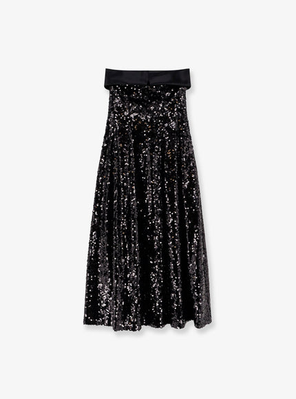 Alberta Ferretti Dress With Sequins Nero