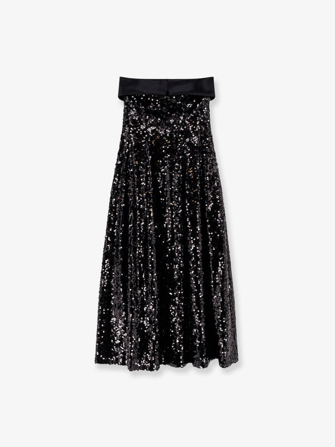 Alberta Ferretti Dress With Sequins Nero