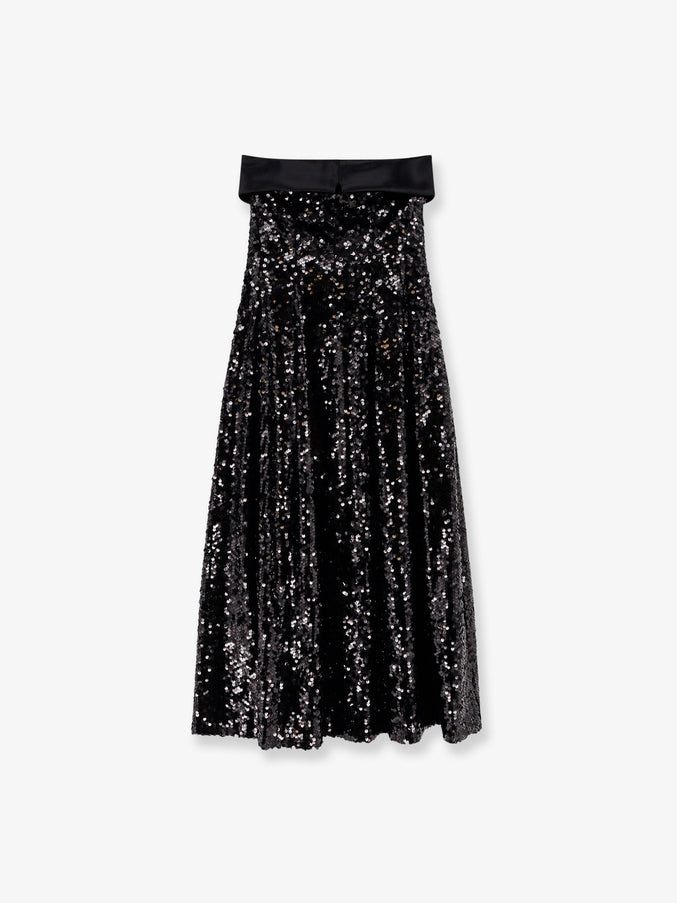 Alberta Ferretti Dress With Sequins Nero
