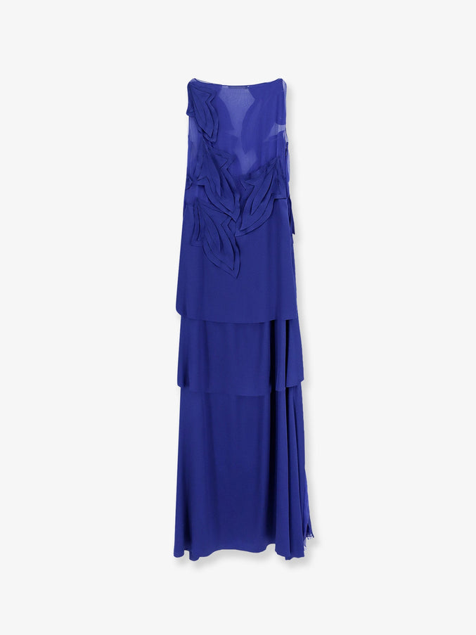 Alberta Ferretti Satin Long Dress