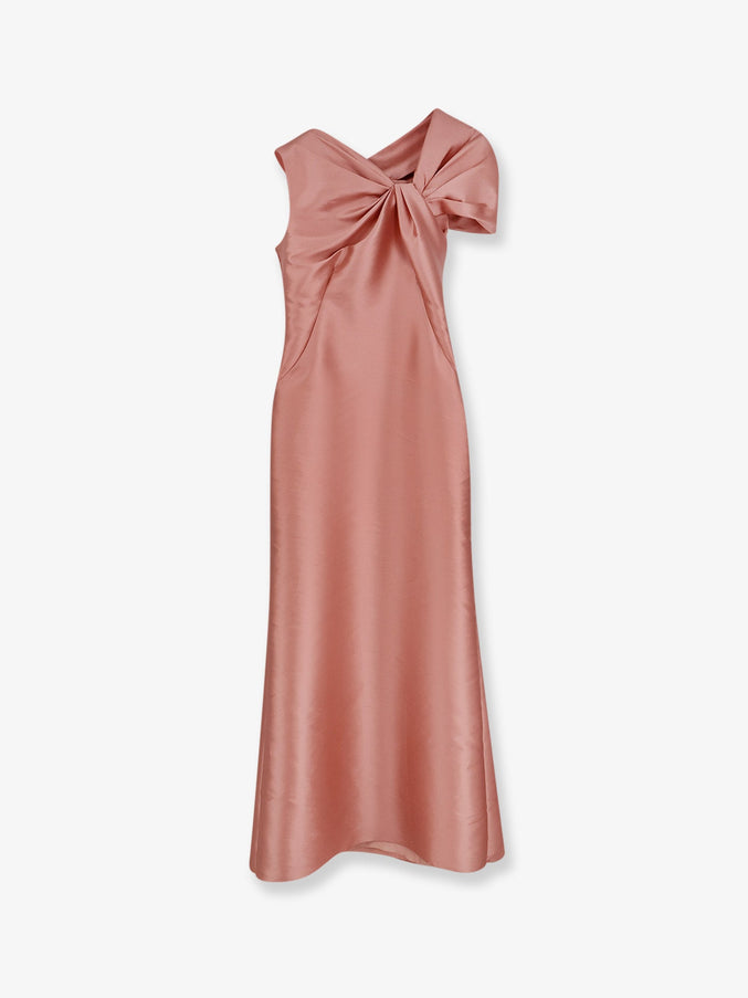 Alberta Ferretti Mikado Long Dress 44 Blu