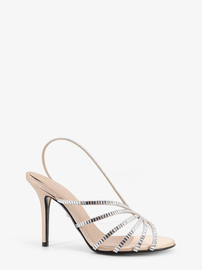 Alevi` Star Xtal 95 Satin Sandals With All-Over Crystals Satin Skin