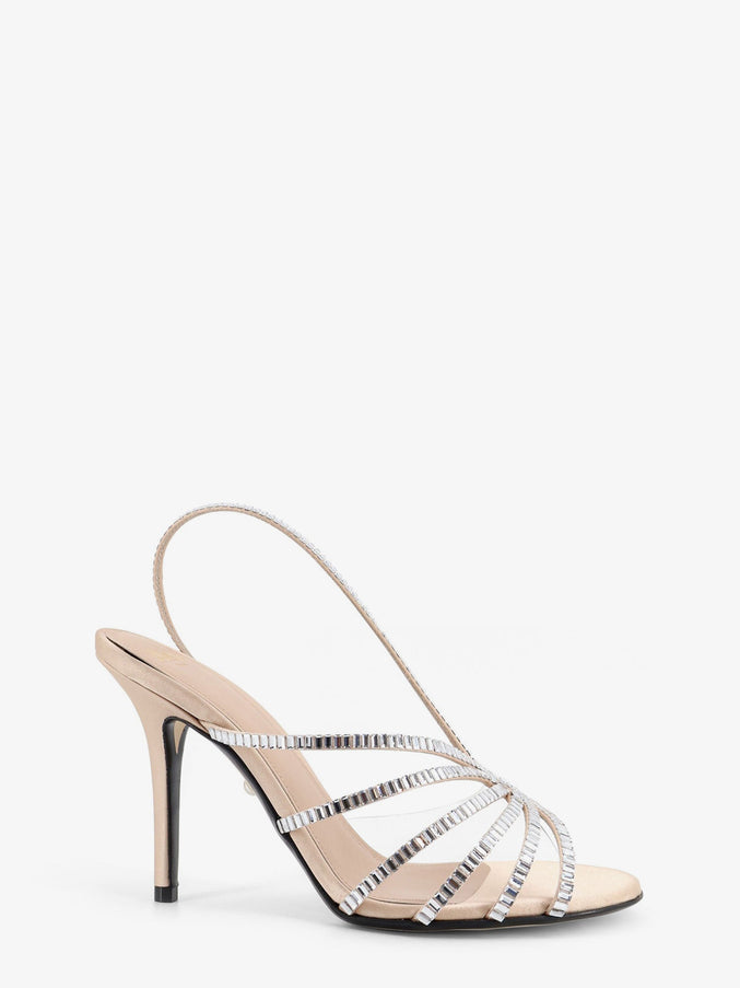 Alevi` Star Xtal 95 Satin Sandals With All-Over Crystals Satin Skin
