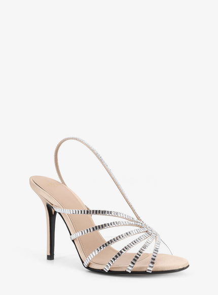 Alevi` Star Xtal 95 Satin Sandals With All-Over Crystals