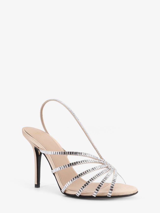 Alevi` Star Xtal 95 Satin Sandals With All-Over Crystals