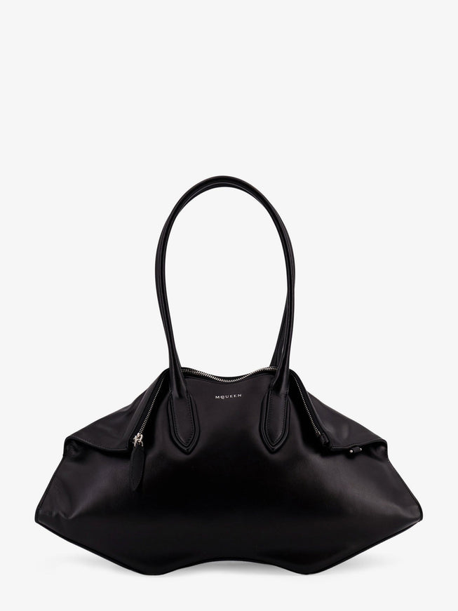 Alexander Mcqueen Manta Leather Shoulder Bag Uni Black Silver